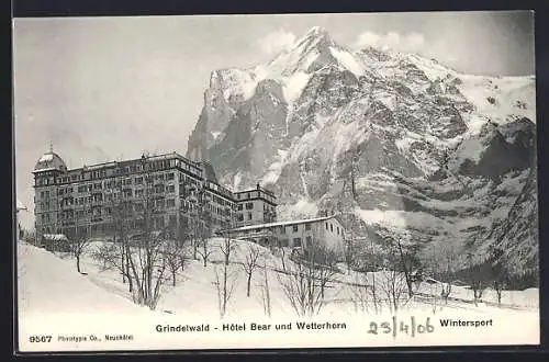 AK Grindelwald, Hotel Bear und Wetterhorn