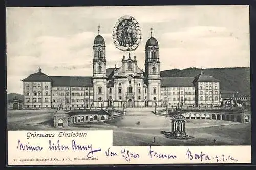 AK Einsiedeln, Das Kloster und ein Marienbild