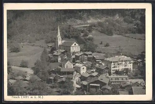 AK Fiesch, Teilansicht mit der Kirche