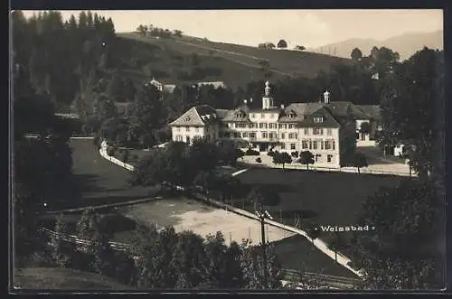 AK Appenzell, Hotel Weissbad mit Tennisplatz aus der Vogelschau