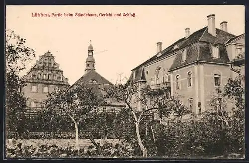 AK Lübben, Partie beim Ständehaus, Gericht und Schloss