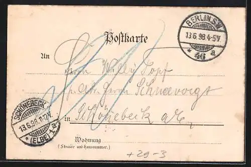 Passepartout-Lithographie Berlin, Zeughaus und Ruhmeshalle, Kinder blicken durch eine Mauer