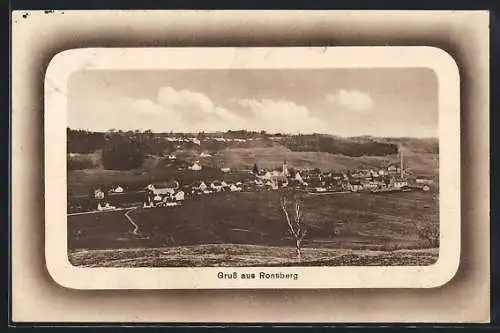 AK Ronsberg, Ortsansicht aus der Vogelschau