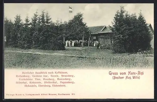 AK Nordhausen, Gasthof Harz-Rigi, Bes. Aug. Willie