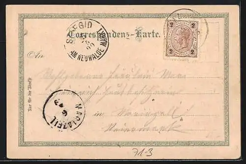 Lithographie Traunfall, Gasthaus zum Traunfall, Traunfall