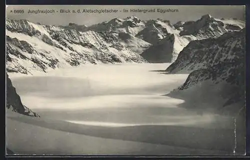 AK Jungfraujoch, Aletschgletscher mit Eggishorn