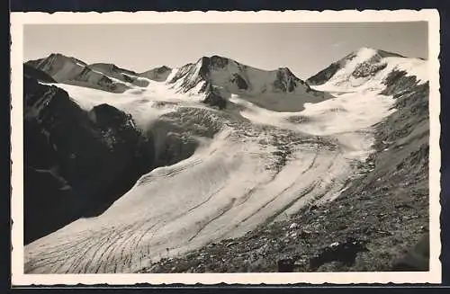 AK Marzellgletscher /Tirol, Ansicht mit Hintere Schwärze, Marzellspitze u. Similaun