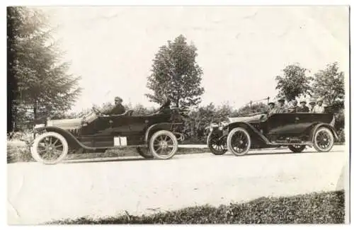 Fotografie Auto Protos, Cabriolet mit Weinberger-Karosserie während einer Ausfahrt