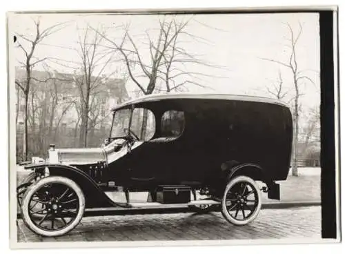 Fotografie Auto Protos Siemens-Schuckert, Kastenwagen mit Weinberger-Karosserie, Zeppelinstrasse 71 in München