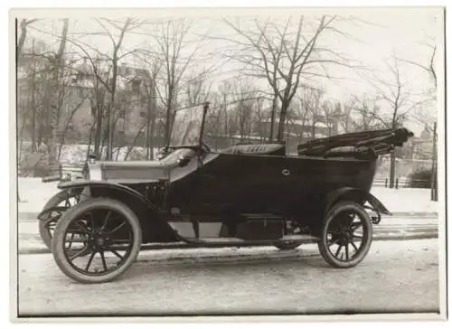 Fotografie Protos Siemens-Schuckert, Cabriolet mit Weinberger Karosserie in der Zeppelinstrasse 71 München