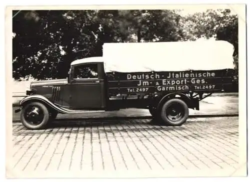 Fotografie Lastwagen Chevrolet, LKW-Pritsche Deutsch-Italienische Im - & Export GmbH Garmisch, Weinberger-Aufbau