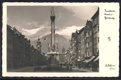 Foto-AK Adalbert Defner: Innsbruck, Maria-Theresienstrasse