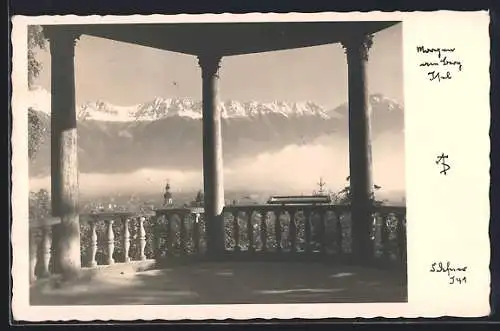 Foto-AK Adalbert Defner: Morgen am Berg Isel