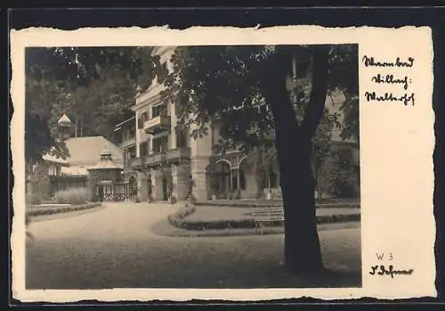 Foto-AK Adalbert Defner: Warmbad Villach, Am Walterhof