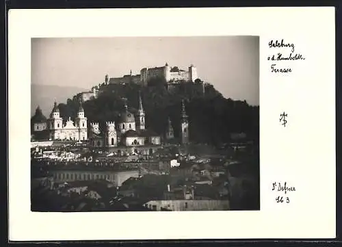 Foto-AK Adalbert Defner: Salzburg, Blick von der Humboldt-Terrasse