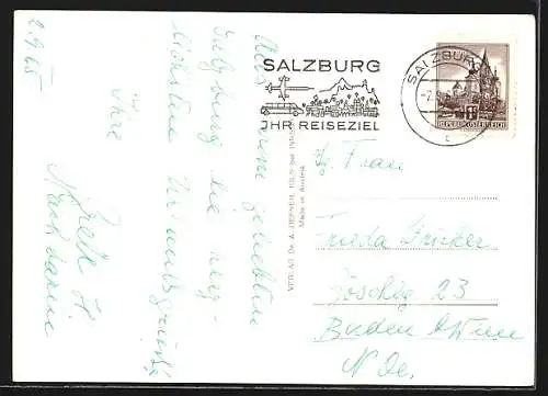 Foto-AK Adalbert Defner: Salzburg, Blick von der Humboldt-Terrasse