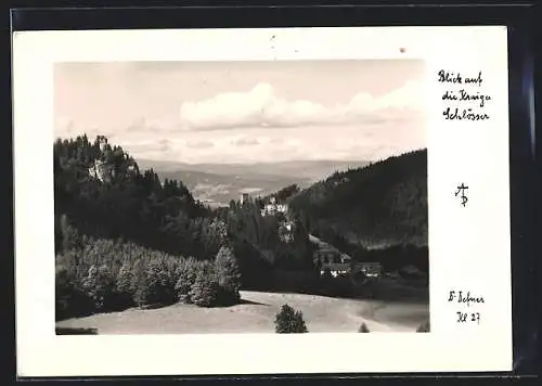 Foto-AK Adalbert Defner: Kraiger Schlösser und Blick ins Land