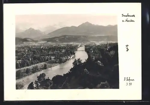 Foto-AK Adalbert Defner: Innsbruck, Teilansicht von Norden