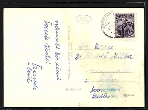 Foto-AK Adalbert Defner: Frohe Ostern!, Schneeschmelze in den Bergen