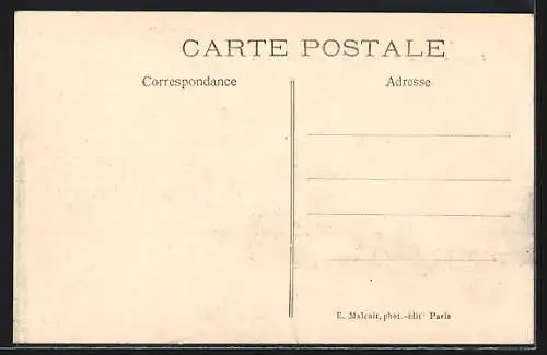 AK Paris, inondations de janvier 1910, la gare du champ de Mars et la tour Eiffel