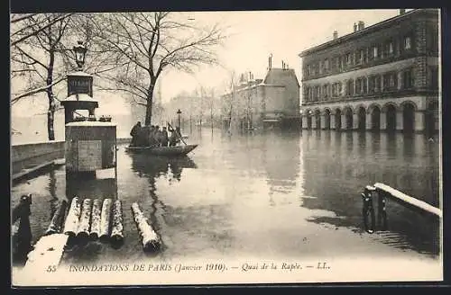 AK Paris, Hochwasser / Inondation 1910, Quai de la Rapée