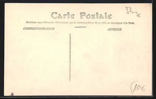 AK Paris, Inondations Janvier-février 1910, L`Aviateur de Lesseps et la barone Delagrange traversant l`Avenue Montaigne