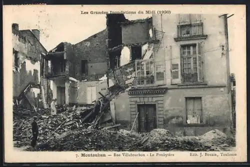 AK Montauban, Les Grandes Inondations du Midi 1930, Rue Villebourbon