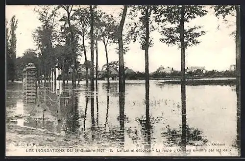 AK Orléans, Les Inondations 1907, Le Loiret déborde