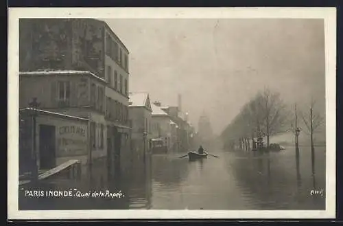 AK Paris, Quai de la Rapee inonde