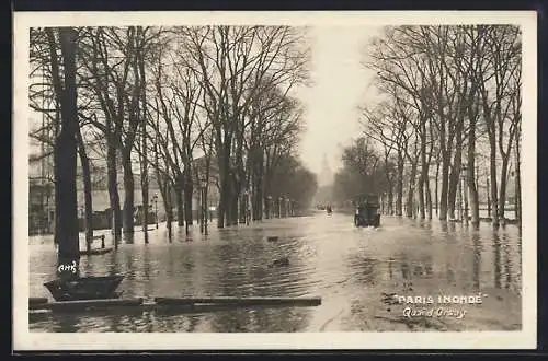 AK Paris, Inonde 1910, Quai d'Orsay