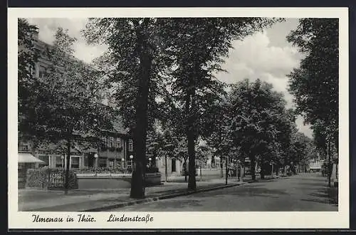 AK Ilmenau /Th., Partie in der Lindenstrasse