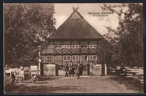 AK Hamburg-Winterhude, an der Milchschänke