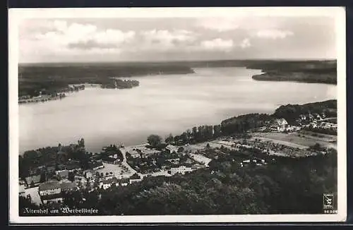 AK Werbellinsee, Fliegeraufnahme vom Werbellinsee
