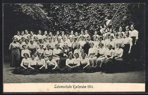 AK Karlsruhe, Luisenschule 1914