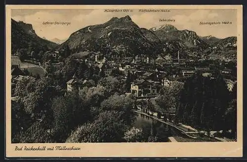 AK Bad Reichenhall, Teilansicht mit Müllnerhorn