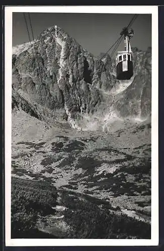 AK Hohe Tatra, Drahtseilbahn auf die Lomnitzer Spitze