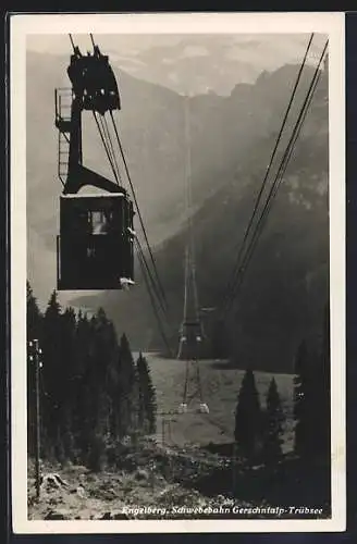 AK Engelberg, Schwebebahn Gerschnialp-Trübsee in Fahrt