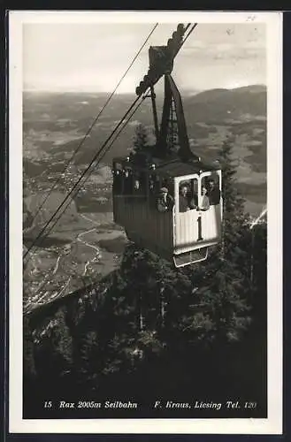 AK Rax, Gondel der Seilbahn