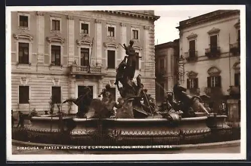 AK Siracusa, Piazza Archimede e la Fontana col Mito di Aretusa