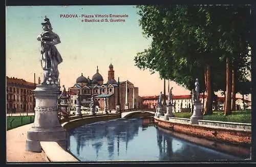 AK Padova, Piazza Vittorio Emanuele e Basilica di S. Giustina