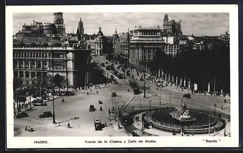 AK Madrid, Fuente de la Cibeles y Calle de Alcala