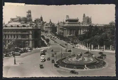 AK Madrid, La Cibeles y Calle de Alcala