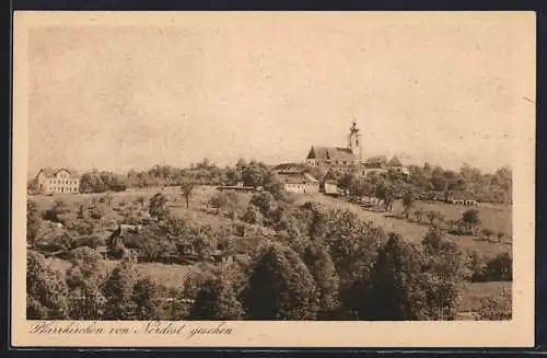 AK Pfarrkirchen, Ortsansicht von Nordost gesehen