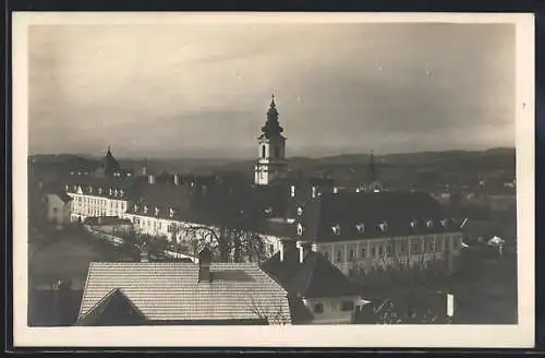 Foto-AK Wilhering, Stift Wilhering aus der Vogelschau