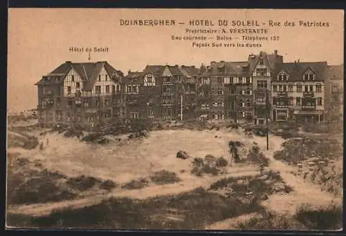 AK Duinbergen, Hotel du Soleil, Rue des Patriotes