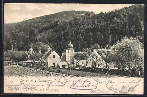 AK Altenburg /N.-Oe., Steinegg, Ortspartie an der Kirche