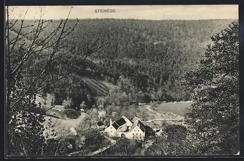 AK Altenburg /N.-Oe., Steinegg, Ortsansicht von einen Berg aus