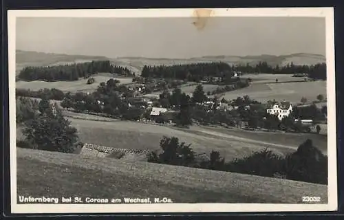 AK St. Corona am Wechsel, Unternberg von einen Berg aus