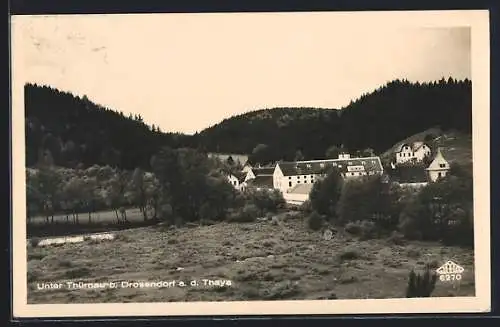 AK Drosendorf a. d. Thaya, Unter Thürnau, Ortsansicht aus der Ferne