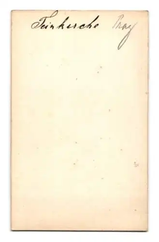 Fotografie F. Friedrich, Prag, Ansicht Prag, Blick nach der Teynkirche mit Vorplatz